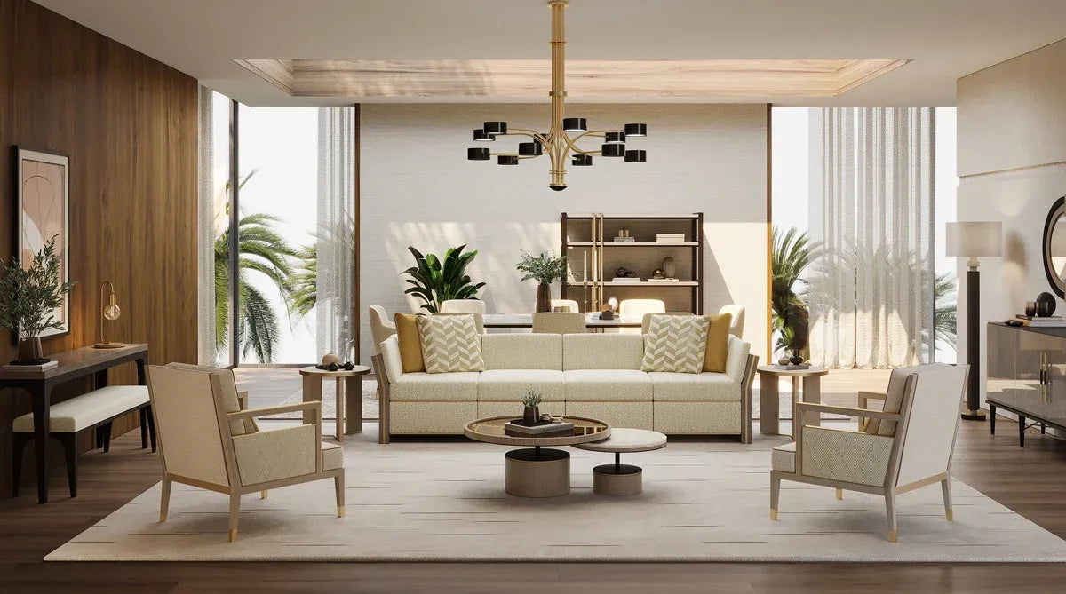 Santorini tálalószekrény – enteriőr (Tranquil Open Concept Living)