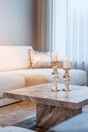 Dilan Gyertyatartó – borostyán, kicsi