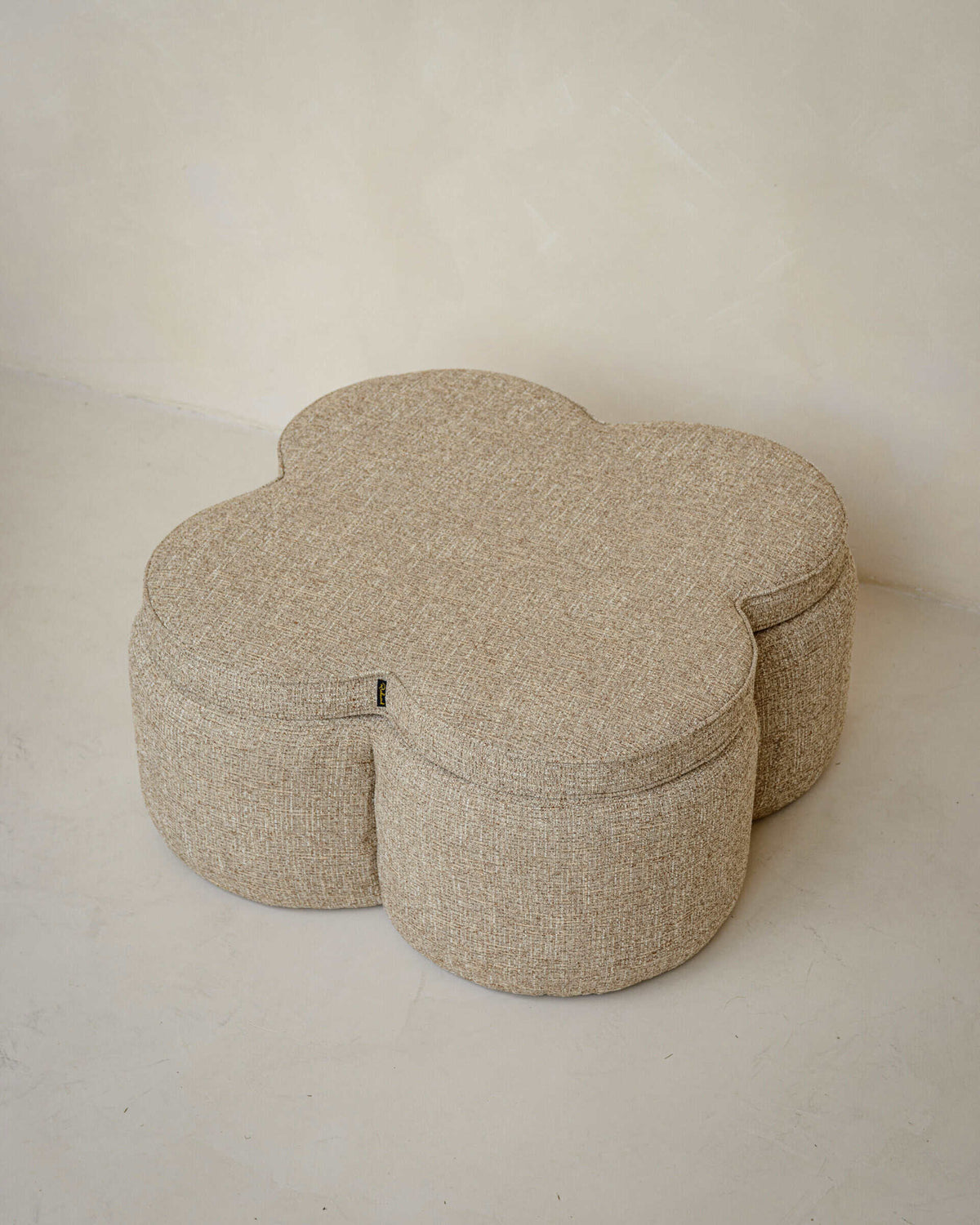 Corbeau Puff – homok tweed